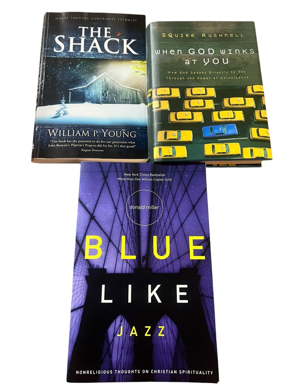 The Shack; When God Winks at You; Blue Like Jazz - Christian Faith Book Set of 3